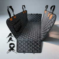 Waterproof dog car seat cover and hammock installed in the back seat
